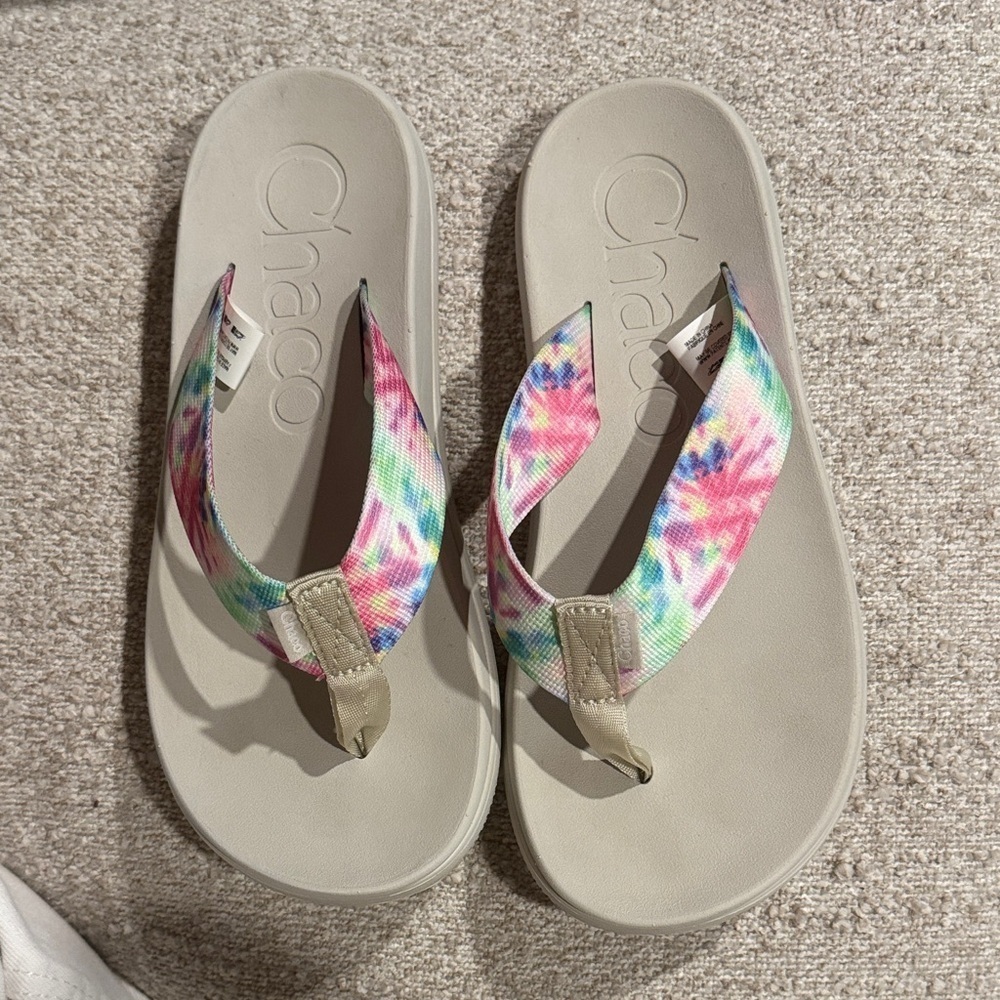 Chaco Chillos Flip (Women) - Light Tie Dye Size 7